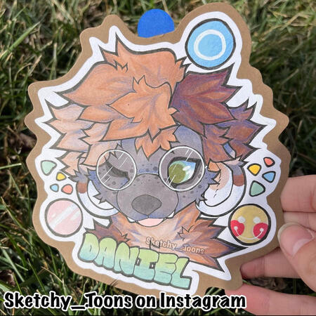 Prisma colored headshot badge $20