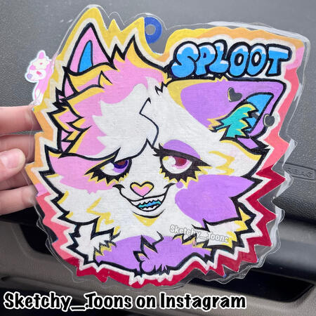 Prisma colored headshot badge $20